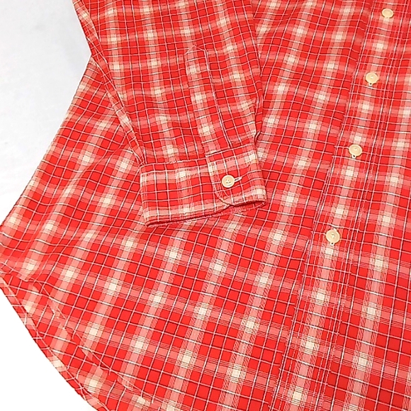 Chaps Ralph Lauren..Mens XL Button down..Red&Tan - Picture 4 of 5